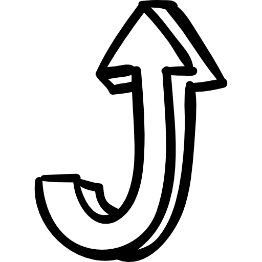 Curved up arrow